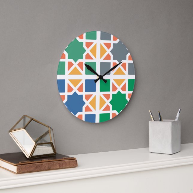 Andalusian Tiles 4 Stor Klocka (Kontor)