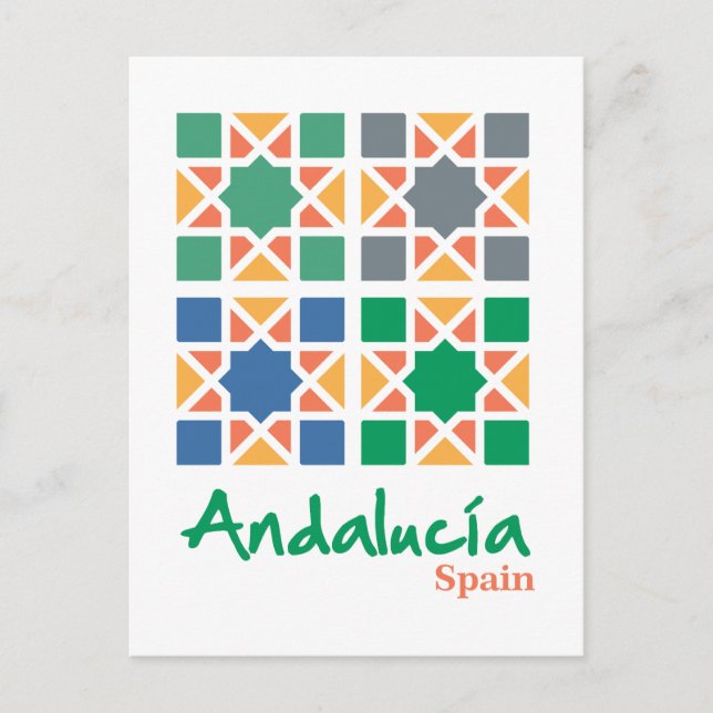 Andalusian Tiles 4 Vykort (Framsida)