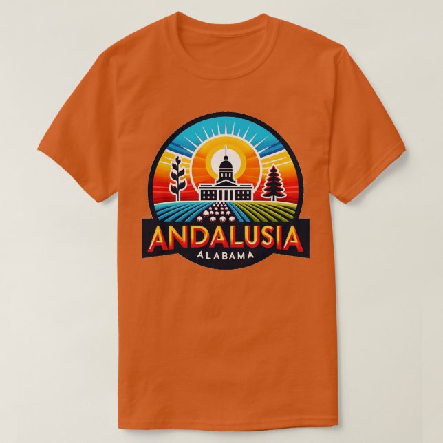 Andalusien Alabama TShirt T Shirt (Design framsida)