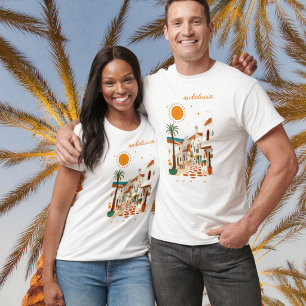 Andalusien Andalucía Spanien vit stad kläder T Shirt
