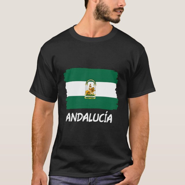 Andalusien Andalusien Flagga T Shirt (Framsida)