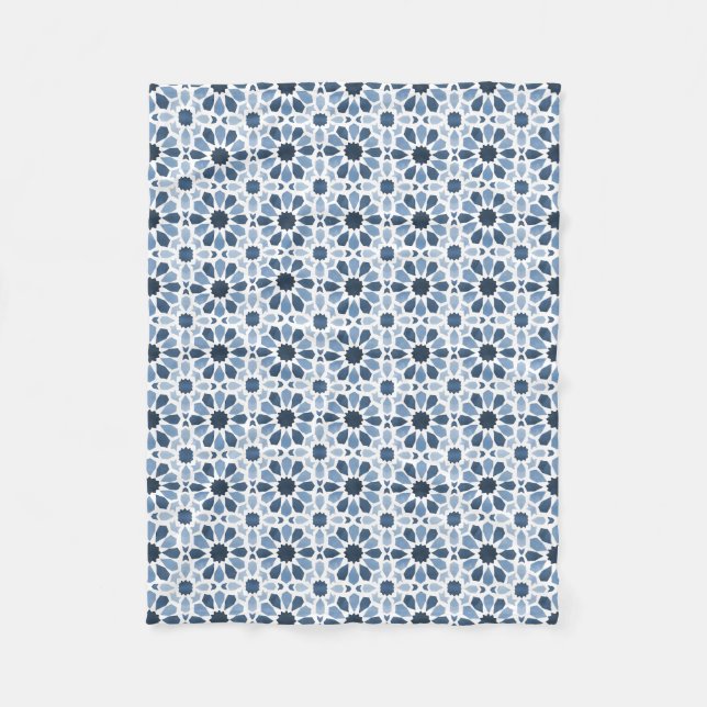 Andalusien Echoes: Boho Moroccan Geometry Fleecefilt (Framsidan)