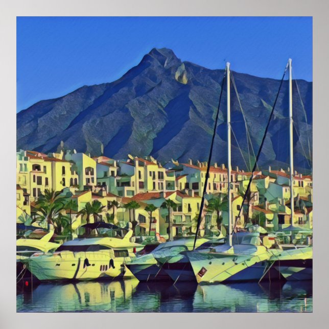 Andalusien - MARBELLA - panorama Poster (Framsidan)