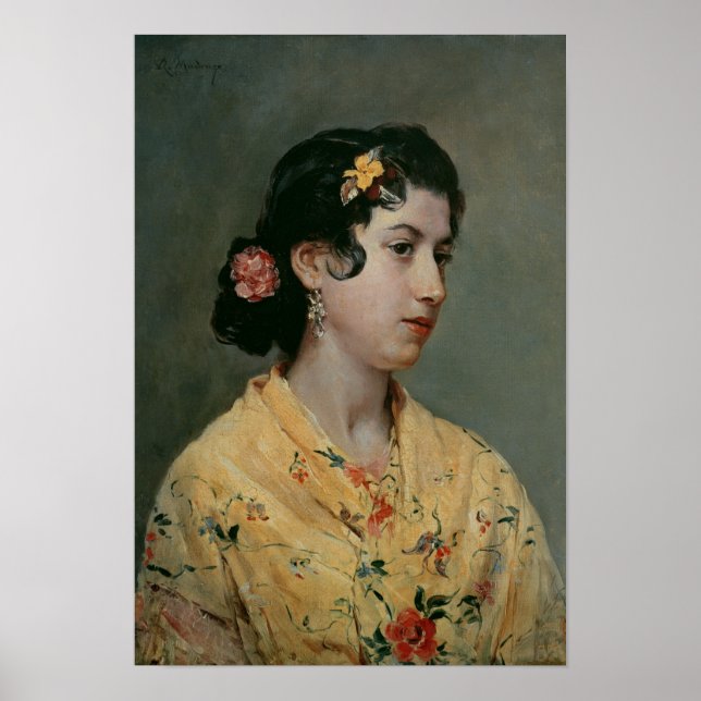 Andalusien Woman, 1898 Poster (Framsidan)