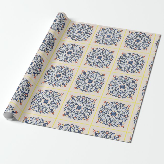 Andalusisk-marockansk mosaik presentpapper (Utrullad)