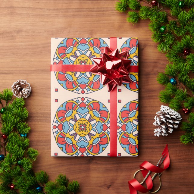 Andalusisk-marockansk mosaikbågslera presentpapper (Julgåva)