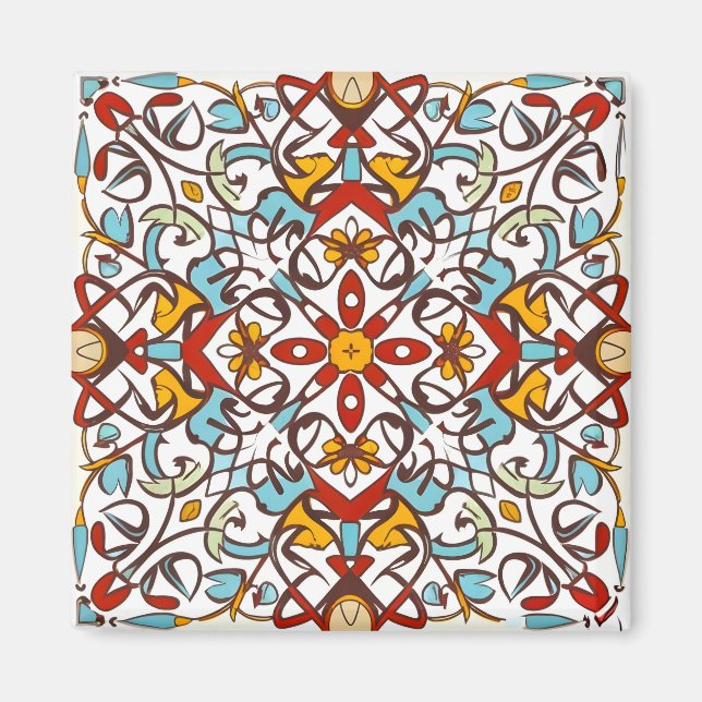 Andalusisk mosaik magnet (Framsidan)