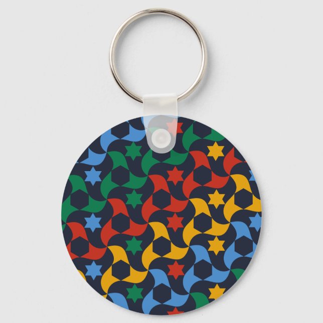 Andalusiska plattor 12 (Alhambra Palace, Granada) Nyckelring (Framsida)