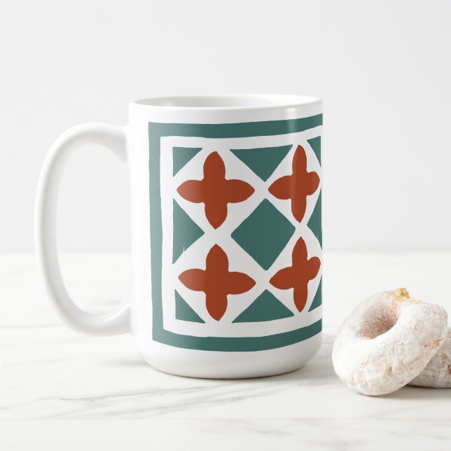 Andalusiska plattor 15 kaffemugg (Med munk)