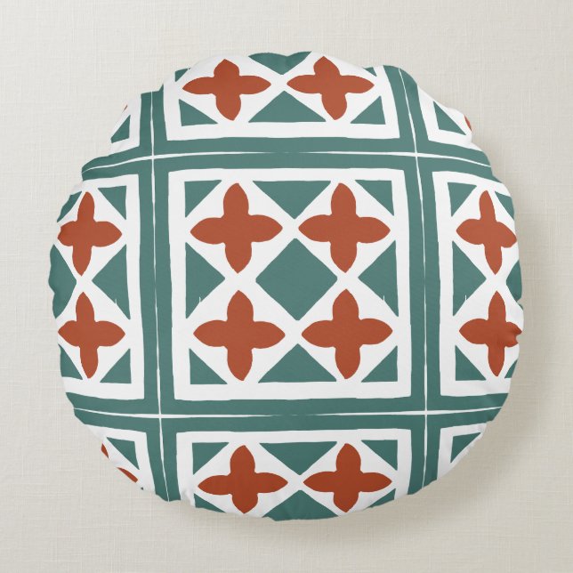 Andalusiska plattor 15 rund kudde (Framsidan)