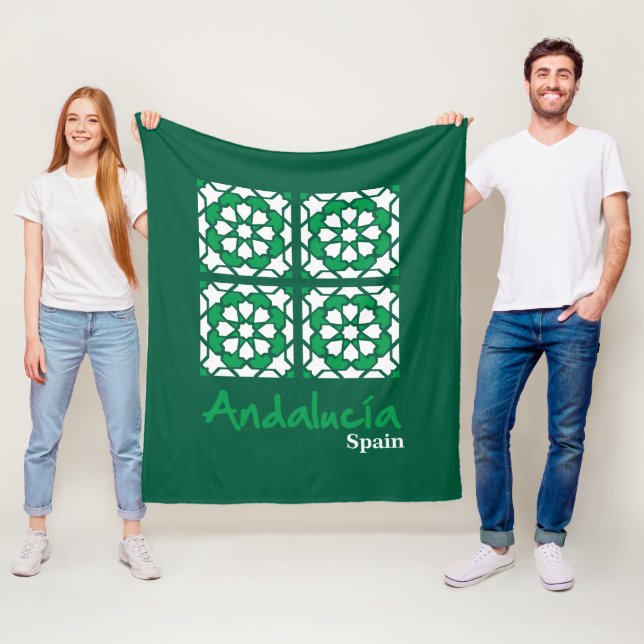Andalusiska plattor 2 fleecefilt (På plats)