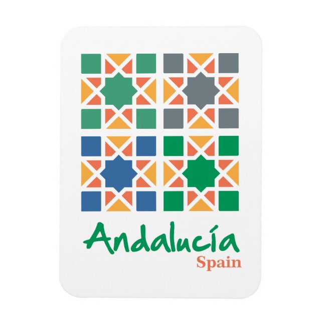 Andalusiska plattor 4 magnet (Vertikal)