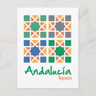Andalusiska plattor 4 vykort