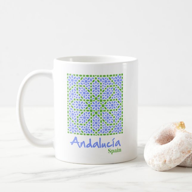 Andalusiska plattor 7 kaffemugg (Med munk)