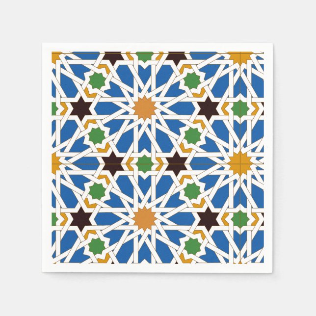 Andalusiska tiles 10 (Real Alcazar, Sevilla) Pappersservett (Framsidan)