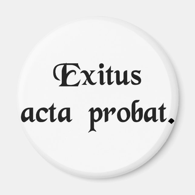 Ändamålet helgar elaken. magnet (Framsidan)