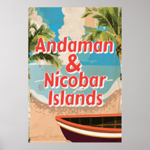 Andaman och affisch för semester för Nicobar