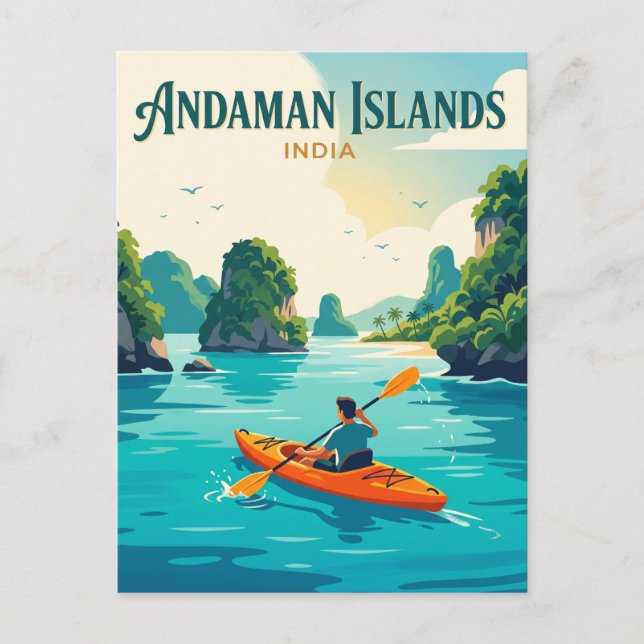 Andamanöarna Indien Vykort (Framsida)