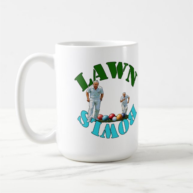 Andan av Gräsmatta Bowls: Bowlers och Bowls Kaffemugg (Vänster)