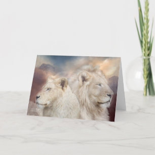 Andar av ljust - vit lejona ArtCard Kort