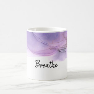 *~* andas abstrakt vattenfärglavendelmagenta kaffemugg