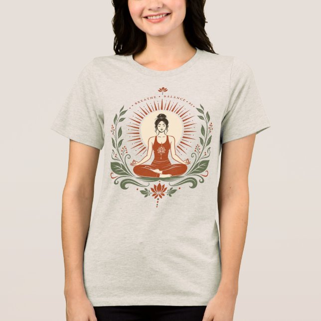 Andas Balans Var Medveten Affisch T Shirt (Framsida)