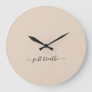 Andas bara beige svart elegant yoga stor klocka