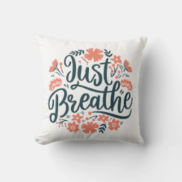 Andas bara meditation yoga citattecken blommigt bo kudde