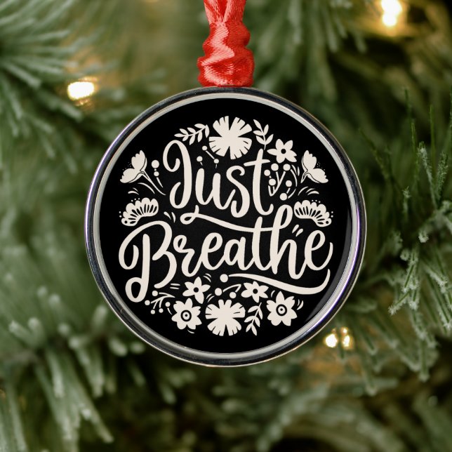 Andas bara mentalvårdsminnen svart julgransprydnad metall (Träd)