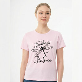 Andas bara och tro Damselflyglar Inspirerande T Shirt