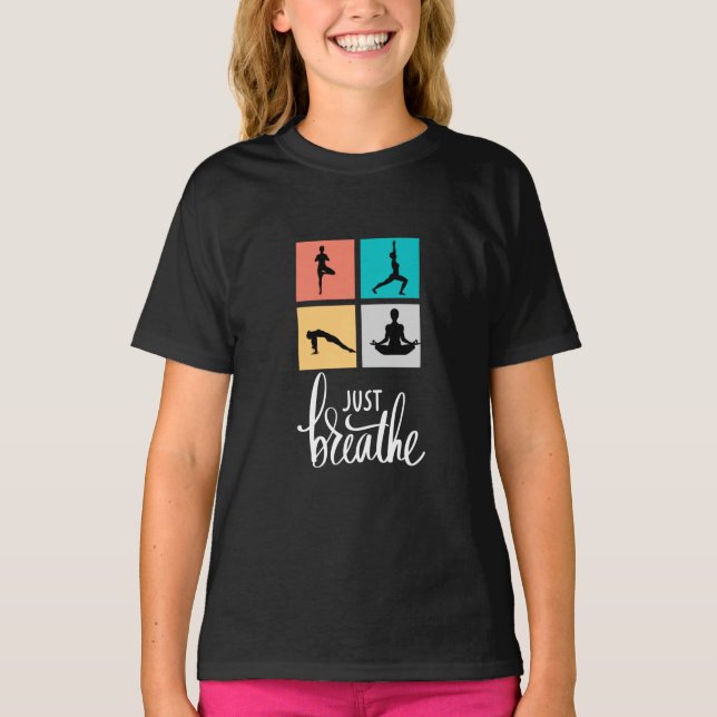 Andas bara yoga-medaljer svart t shirt (Framsida)