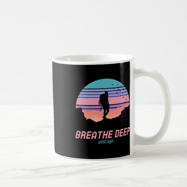 Andas djupt Klättra högt - Vandring  Kaffemugg (Höger)