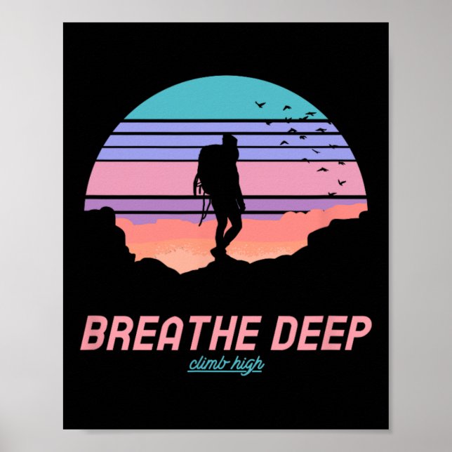 Andas djupt, klättra högt - Vandring Poster (Framsidan)