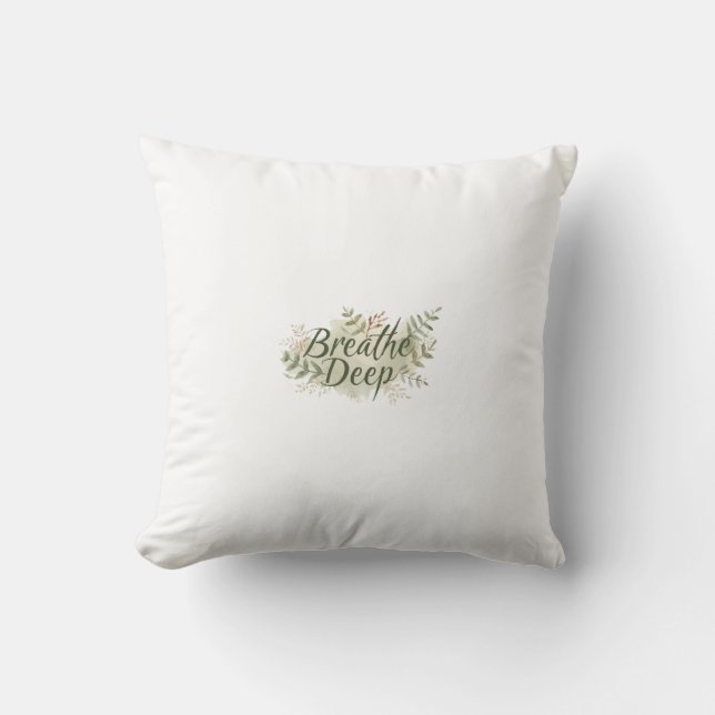 “Andas djupt” Minimalistisk kudde – Lugn & Mindful (Framsida)