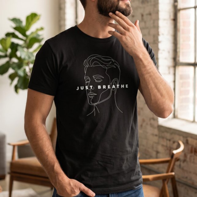 Andas Djupt Minimalistisk T-Shirt | Linjekonst Ans (Skapare uppladdad)