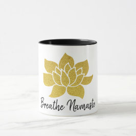 Andas guld- lotusblommar för *~* Namaste guld- Mugg