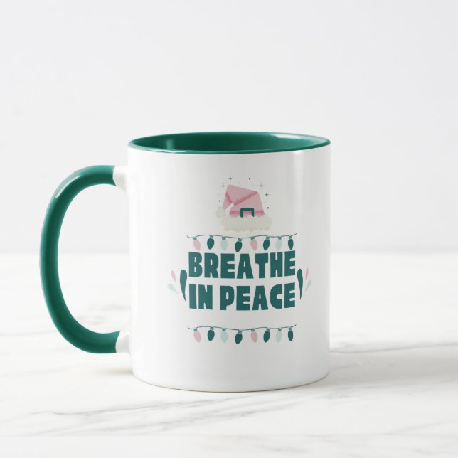 “Andas i frid” Minimalistisk Zen-mugg Mugg (Vänster)