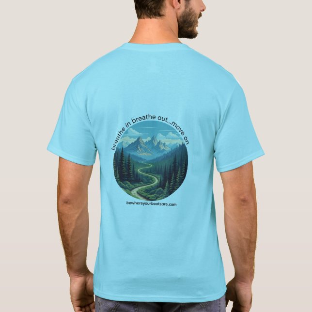 Andas in andas ut gå vidare T-Shirt (Baksida)