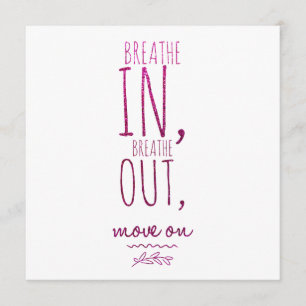 Andas in andas ut Motivational Glitter Quote Inbjudningar