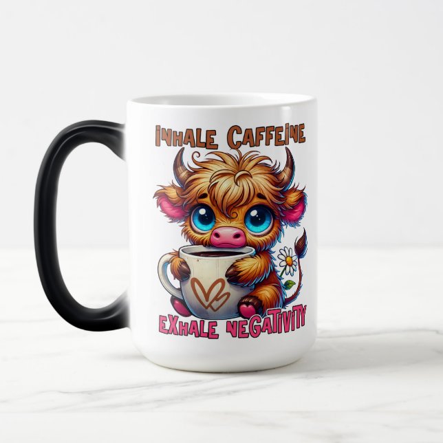 Andas in Koffein Andas ut Negativitet  Magisk Mugg (Vänster)
