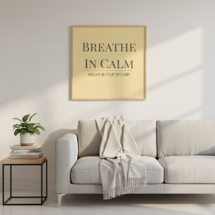 Andas in lugn Citat   Mindfulness affirmation Poster