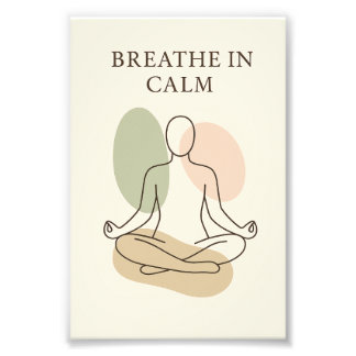 Andas lugn minimalistisk meditationsaffisch fototryck