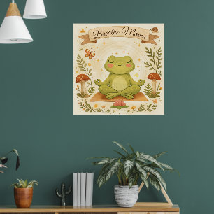 Andas Mamma Söt Groda Mindfulness Konst Poster
