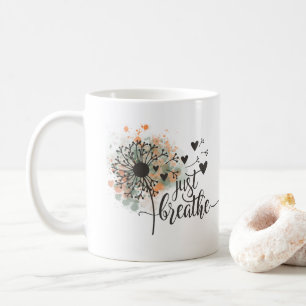 Andas maskros med hjärtan Yoga-uppmuntran Kaffemugg
