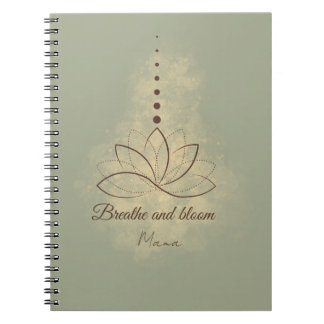 Andas och blommar Mama Lotus Design Anteckningsbok