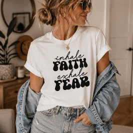 Andas tro utandning rädsla, söt inspirerande retro t shirt
