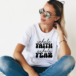 Andas tro utandning rädsla, söt inspirerande retro t shirt