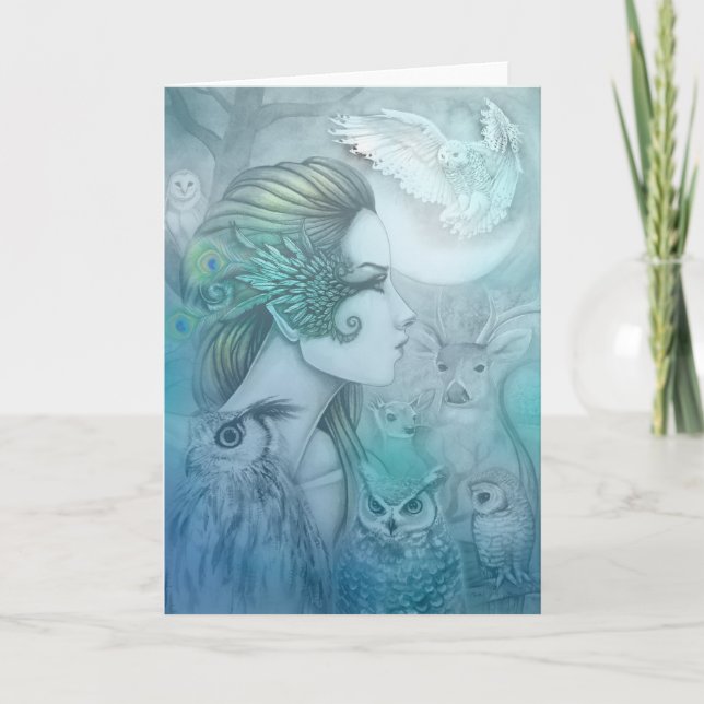Ande av Artemis 2 Diana Gudinnan Fantasykonst Kort (Framsida)