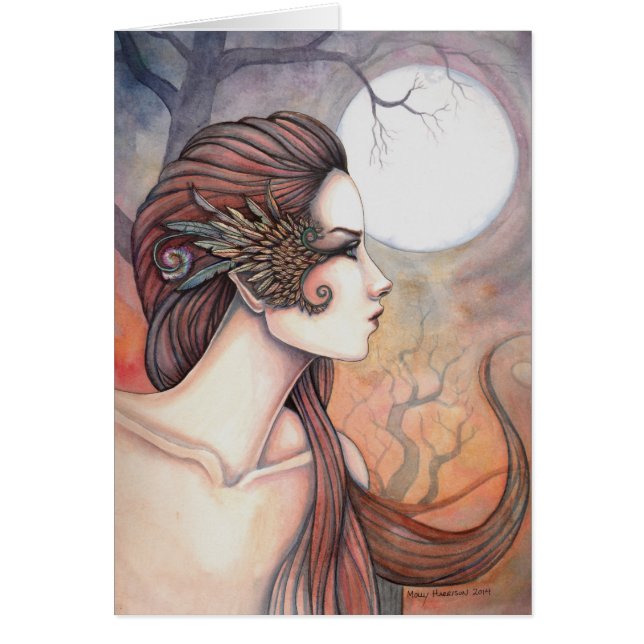 Ande av Artemis Grekisk Gudinna Fantasykonst Hälsningskort (Framsidan)