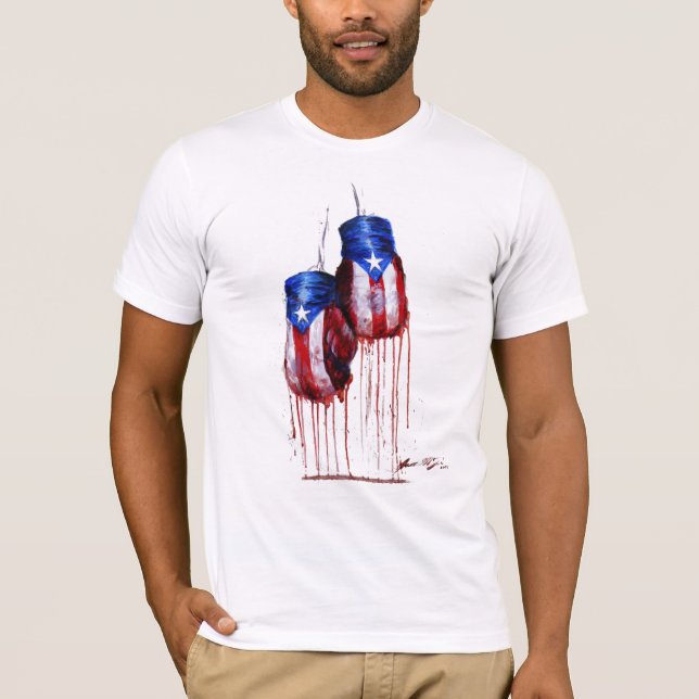Ande av den Puerto Rican boxningT-tröja Tee Shirt (Framsida)
